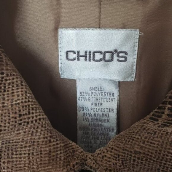 Chico's‎ Brown Animal Print Jacket L - Picture 7 of 10